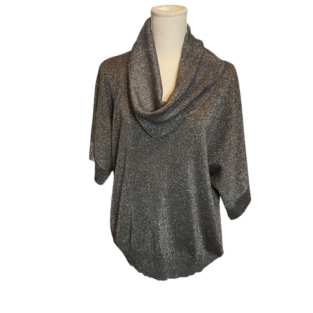 Michael Kors Shimmering Silver Cowl Neck Sweater